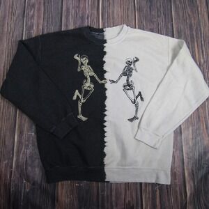 Goodie Two Sleeves Sweatshirt Mens Large Black White Skeleton Graphic Crewneck